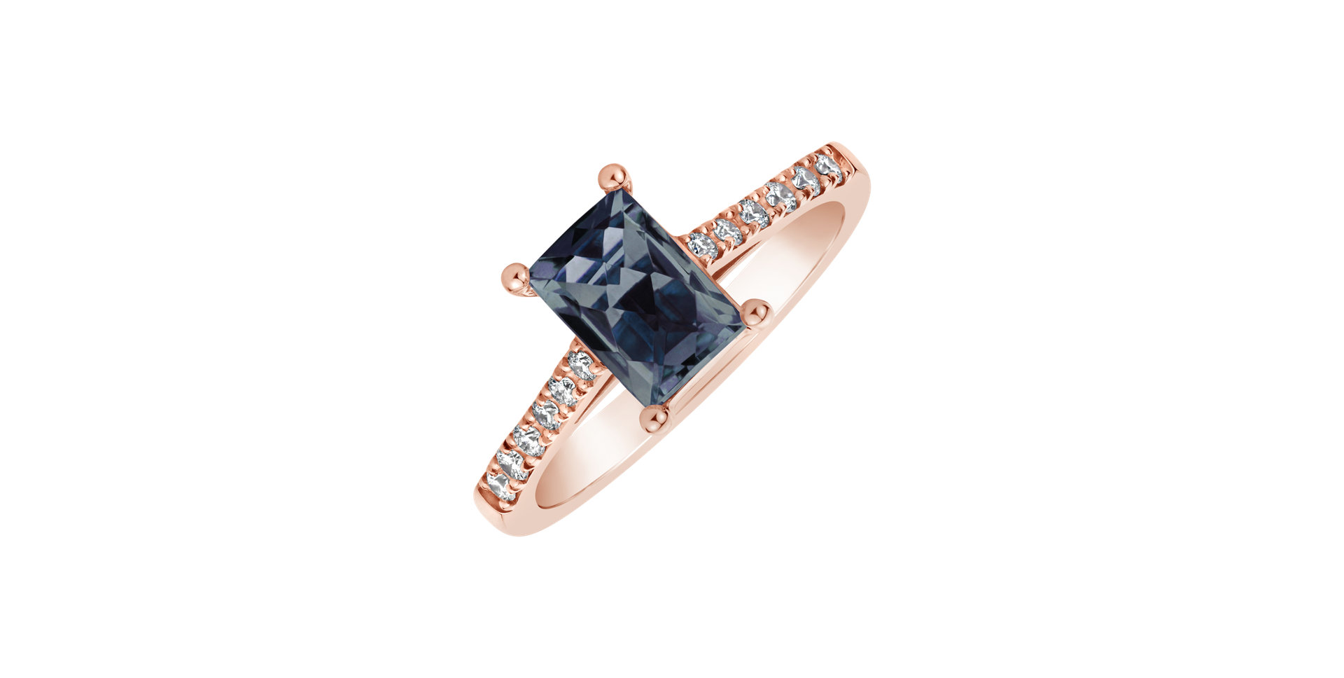 Diamond ring with Topaz Miracle Gem