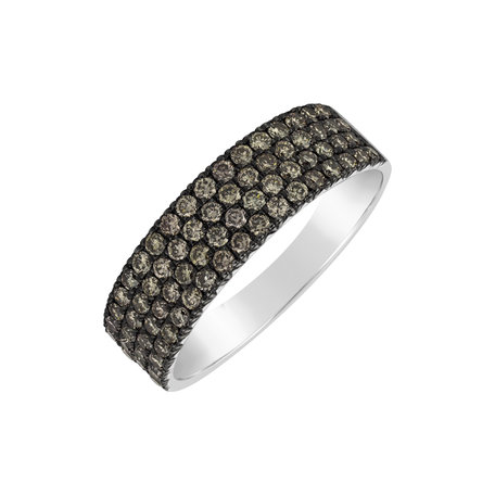 Ring with brown diamonds Queen Eternity