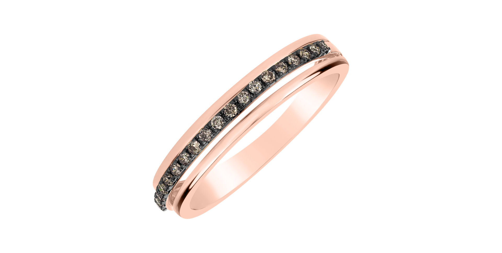 Ring with brown diamonds Breathtaking Line