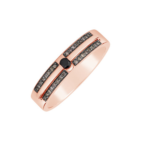 Ring with black and brown diamonds Shine Andromeda