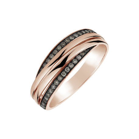 Ring with brown diamonds Dawn Passion