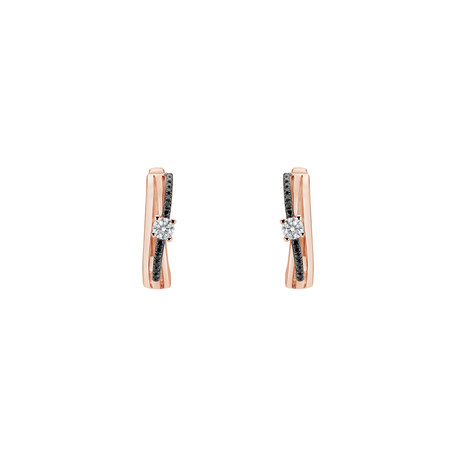 Earrings with black and brown diamonds Witching Opium
