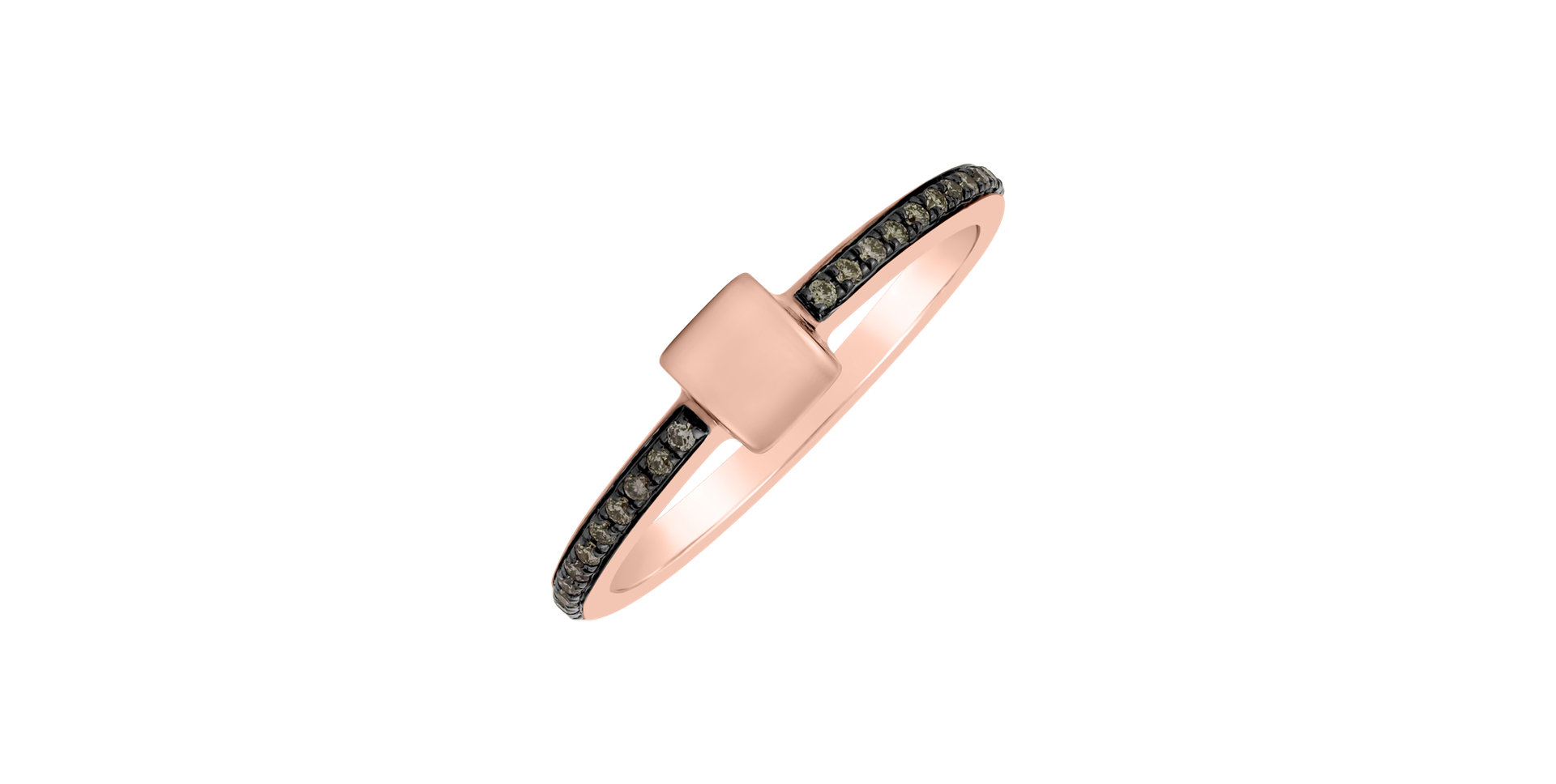 Ring with brown diamonds Midnight Ray