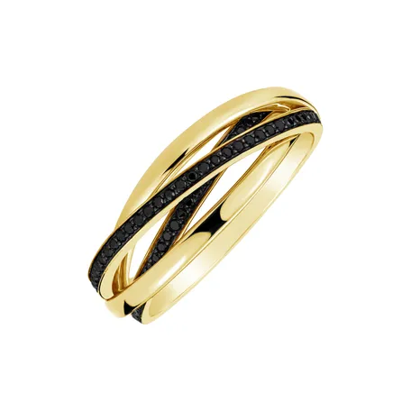 Ring with black diamonds Heaven Ray