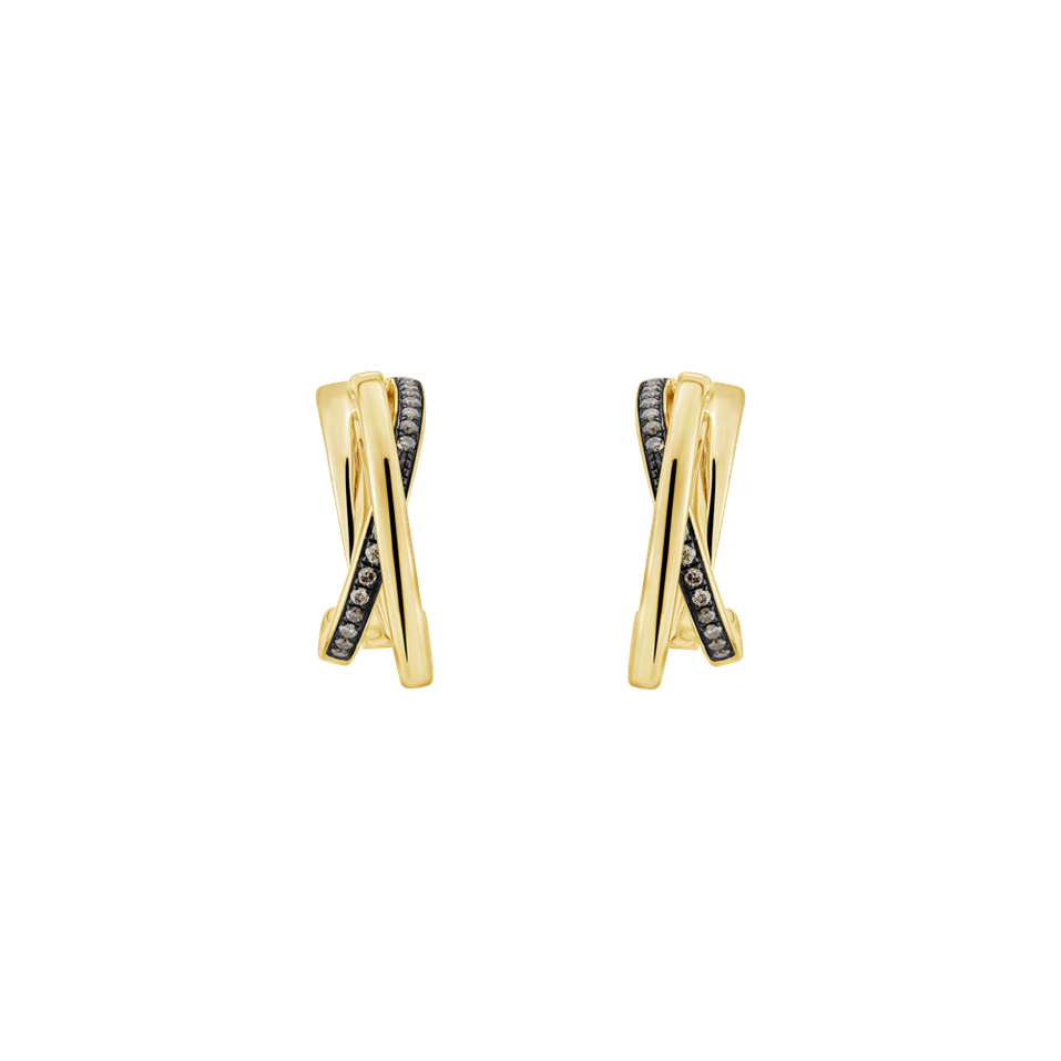 Earrings with brown diamonds Infinite Dream