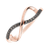 Ring with brown diamonds Infinity2