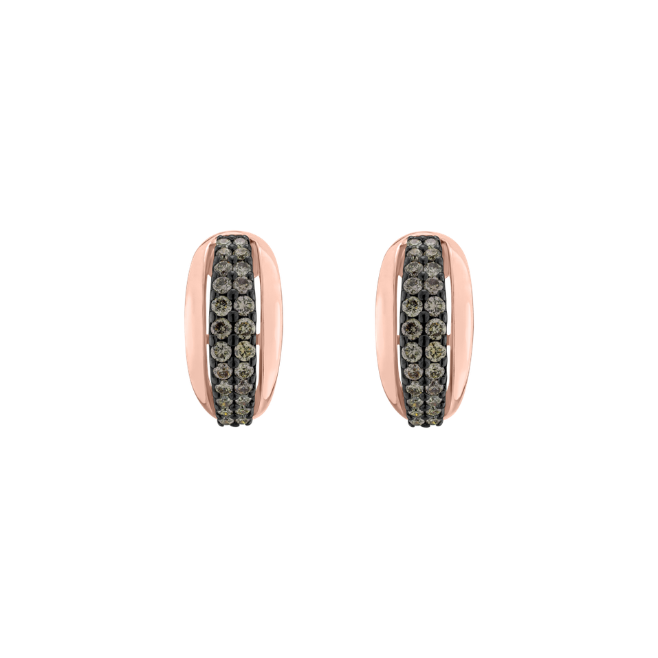 Earrings with brown diamonds Sunshine Tears