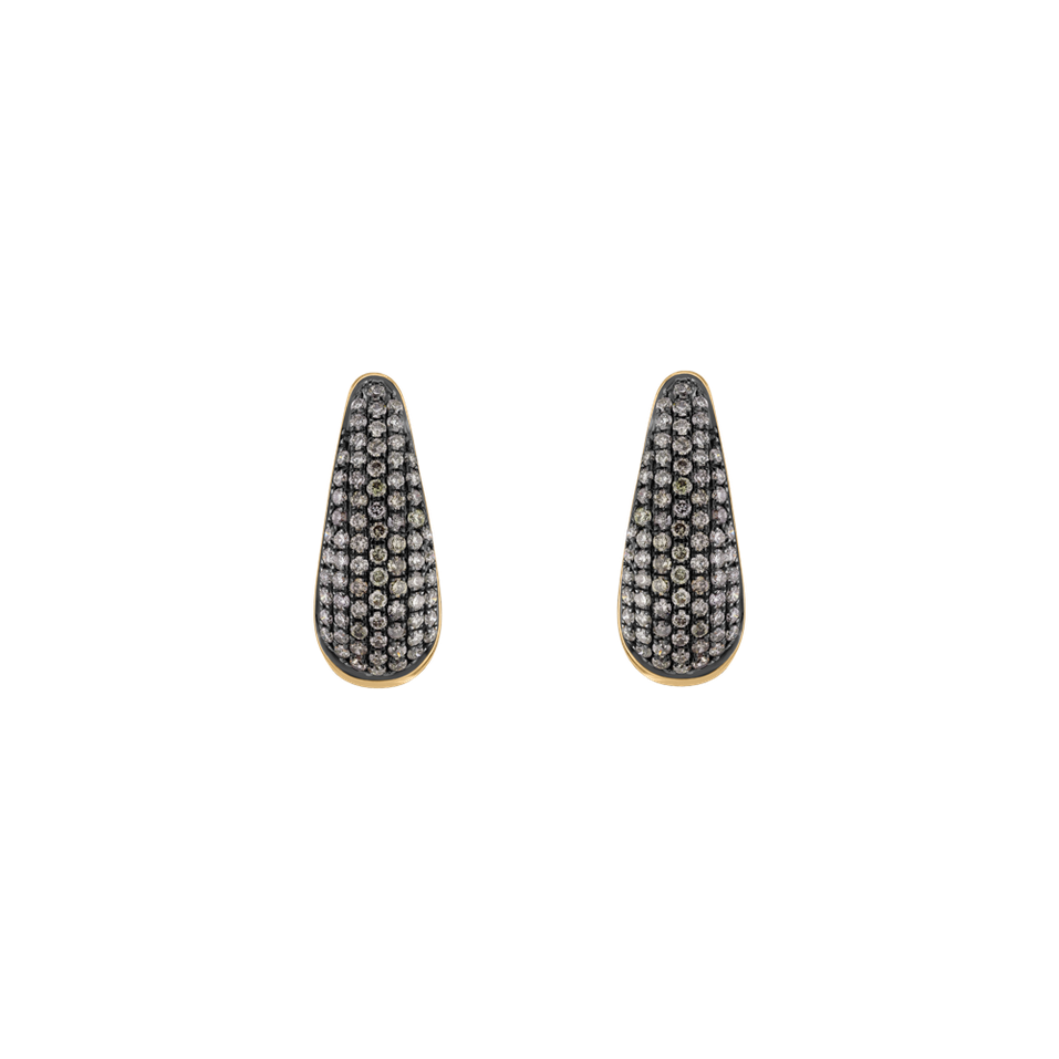 Earrings with brown diamonds Charming Gem