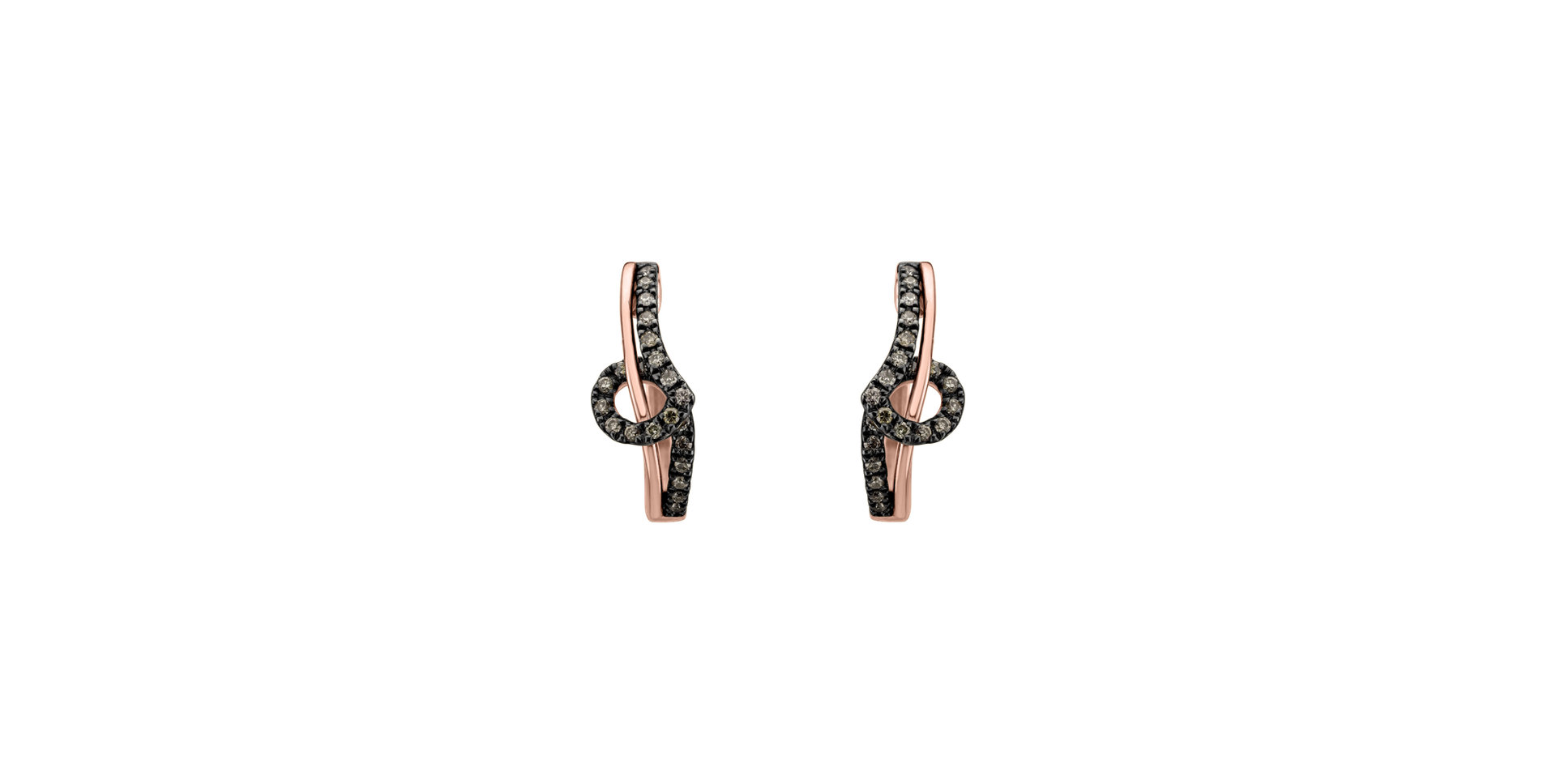 Earrings with brown diamonds Shine Melody