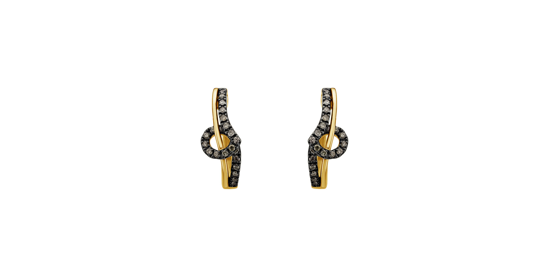 Earrings with brown diamonds Shine Melody