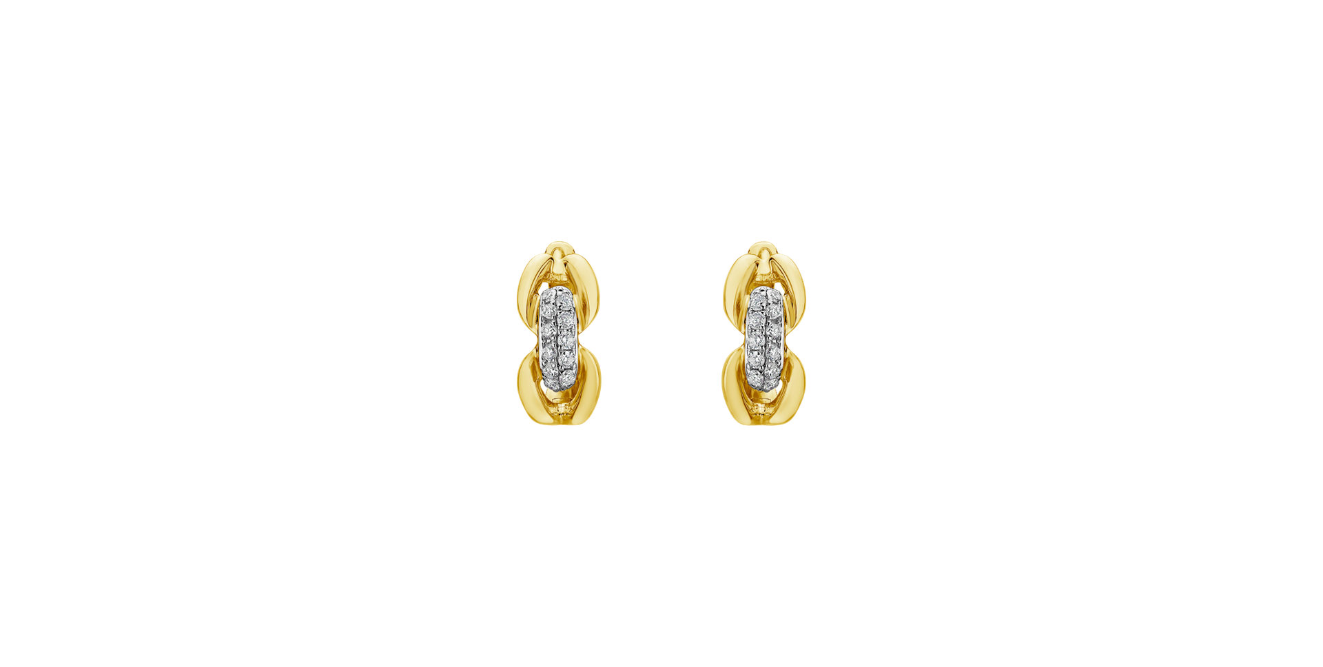 Diamond earrings Golden Lock