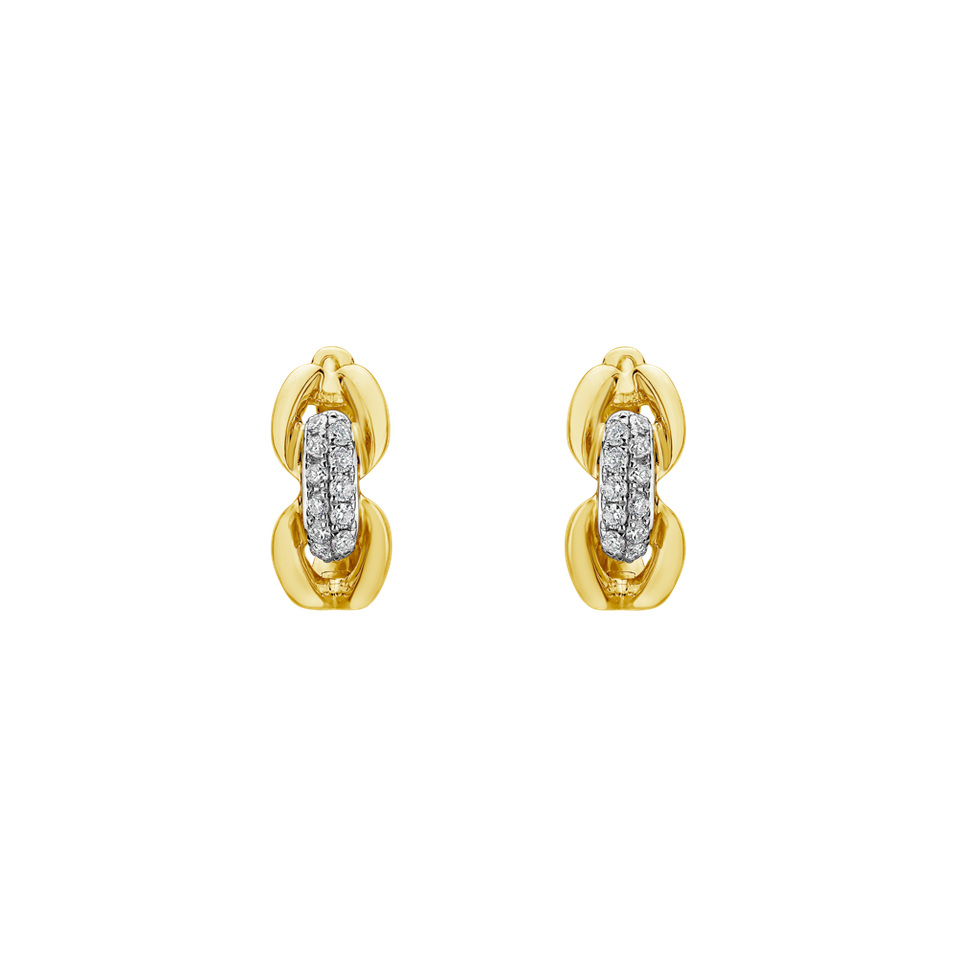 Diamond earrings Golden Lock