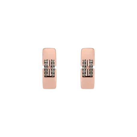 Earrings with brown diamonds Lady Gleam