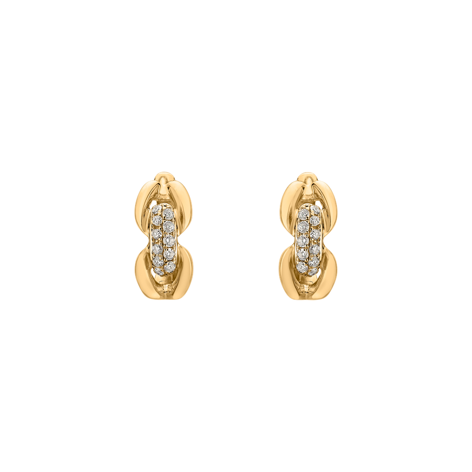 Diamond earrings Golden Lock
