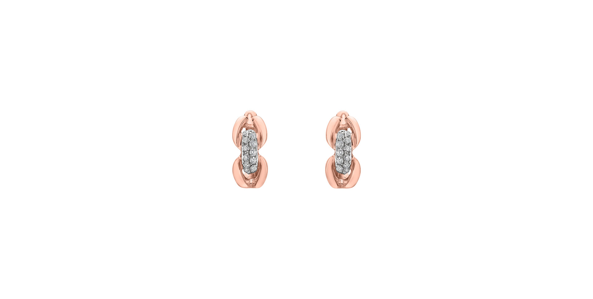 Diamond earrings Golden Lock