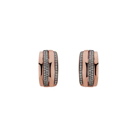 Earrings with brown diamonds Exquisite Feeling
