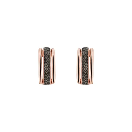 Earrings with brown diamonds Daylight Glory