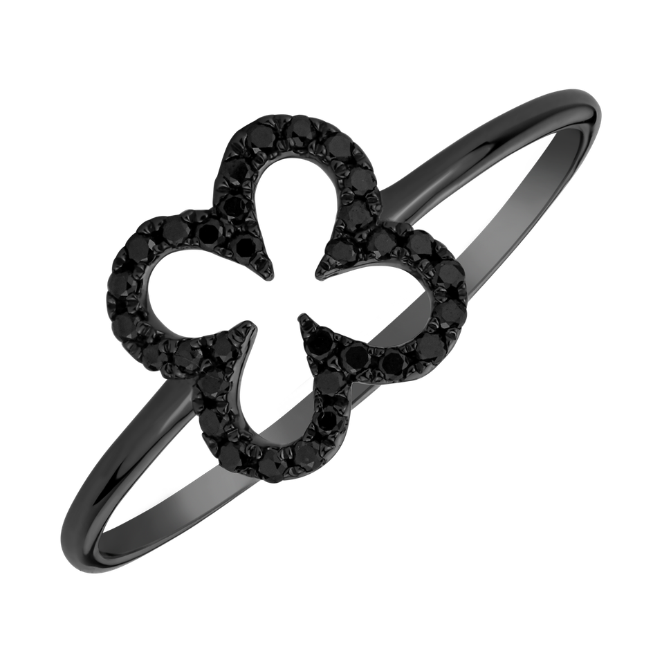 Ring with black diamonds Glamour
