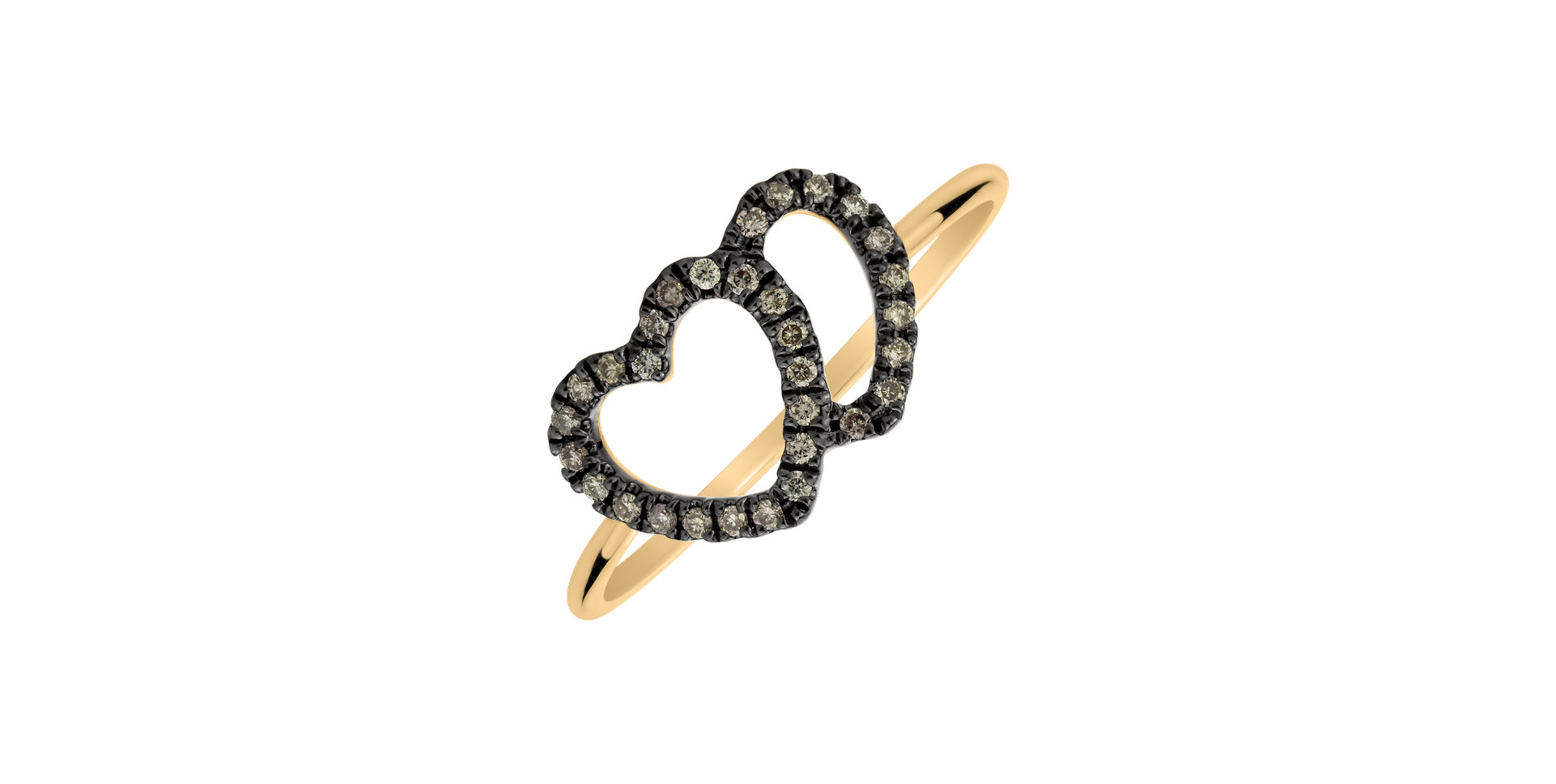 Ring with brown diamonds Joyful Love