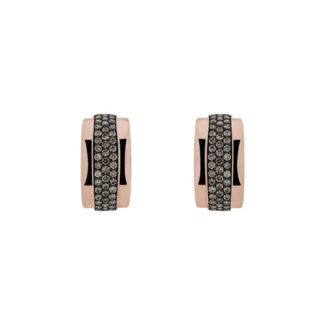 Earrings with brown diamonds Snowfire