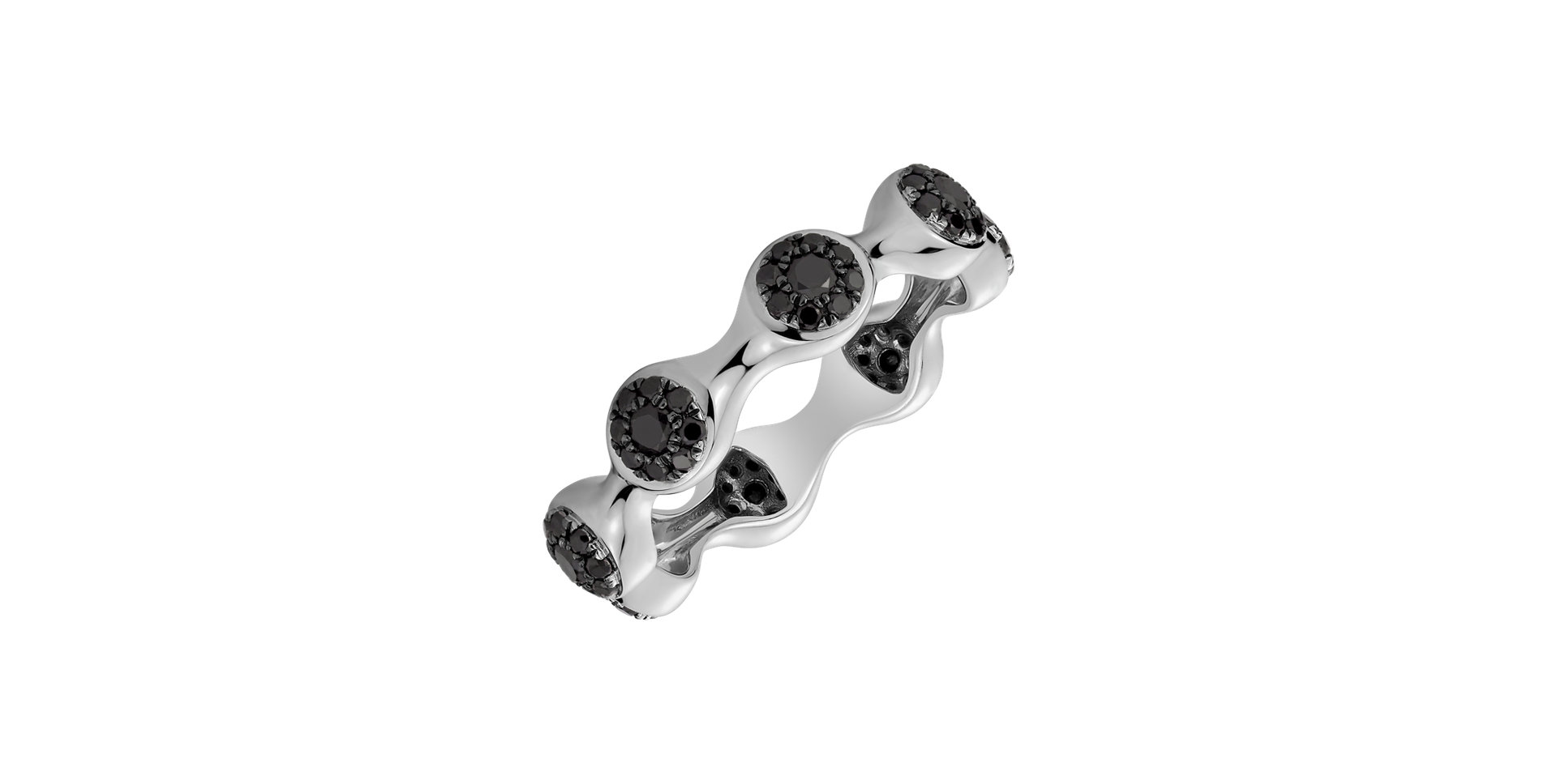 Ring with black diamonds Vesper Passion