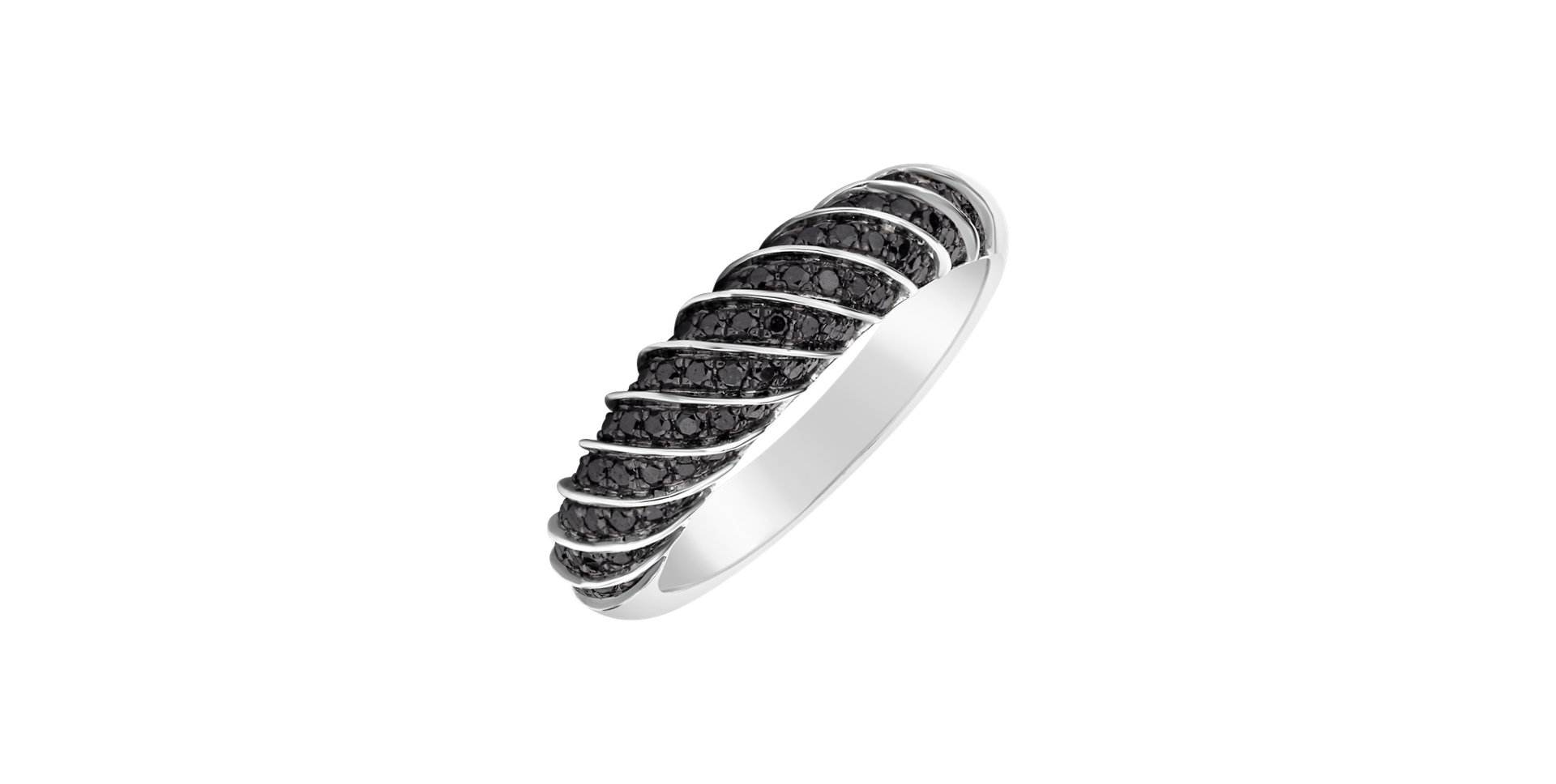 Ring with black diamonds Precious Touch