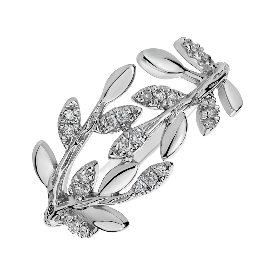 Diamond ring Heavenly Leaves