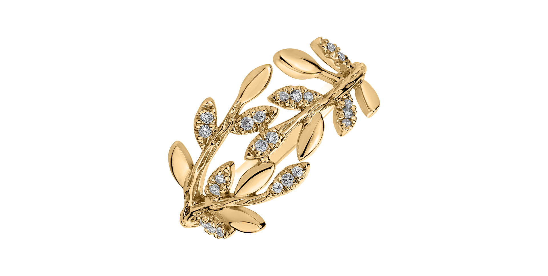 Diamond ring Heavenly Leaves
