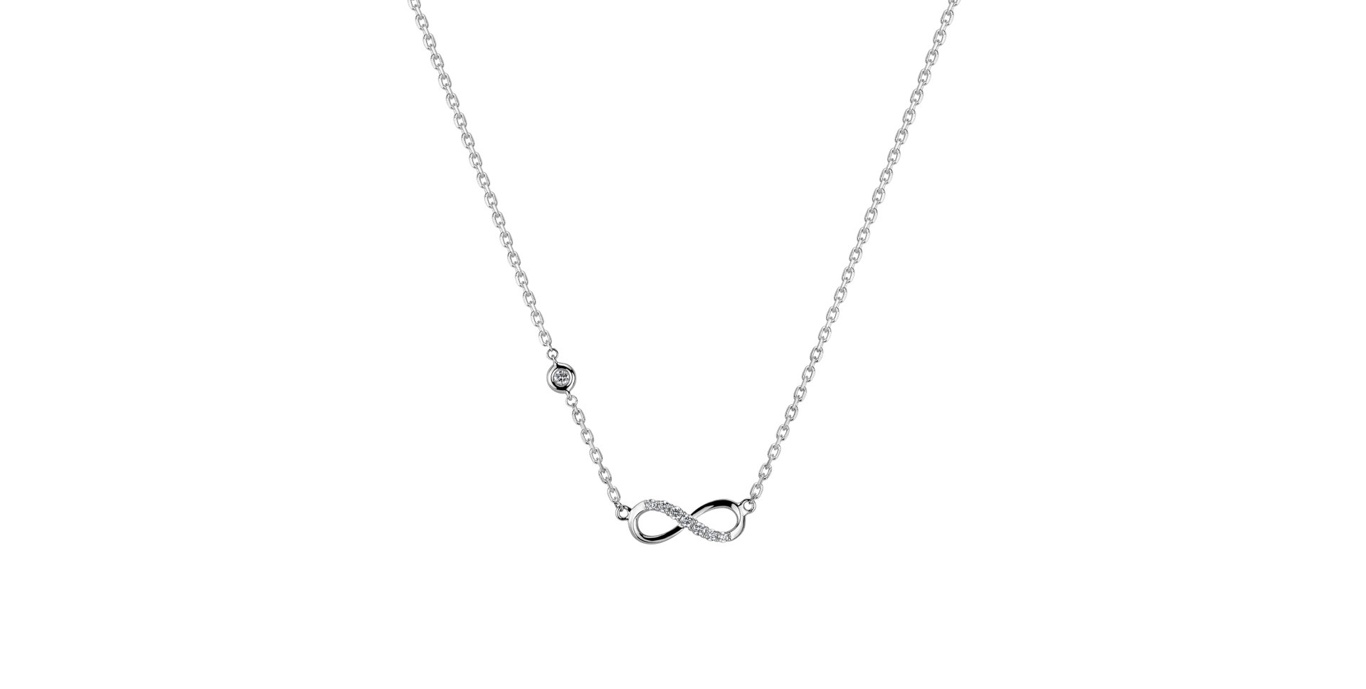 Diamond necklace Infinity Luck