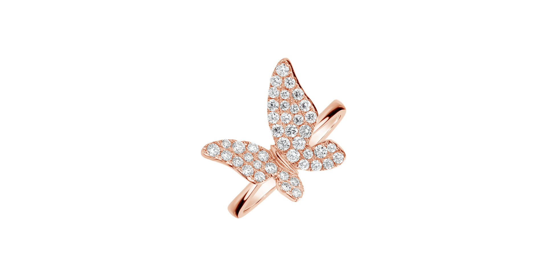 Diamond ring Graceful Butterfly