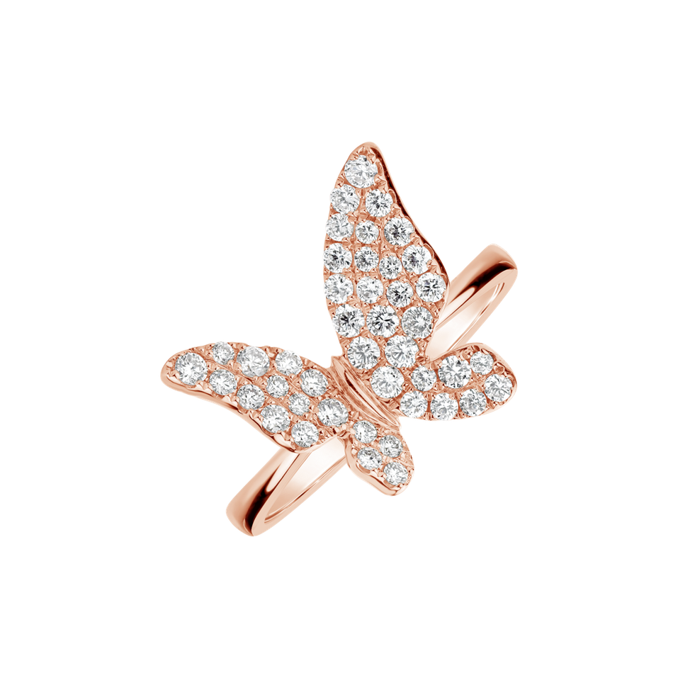 Diamond ring Graceful Butterfly