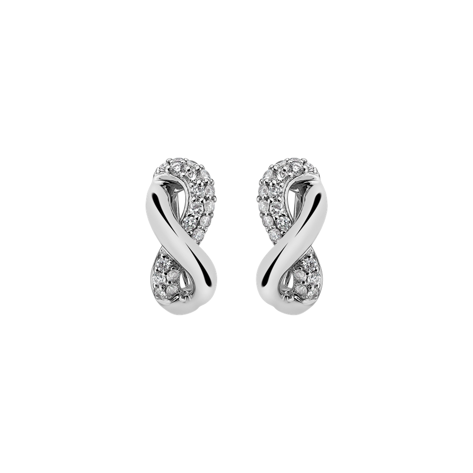 Diamond earrings Moon Infinity