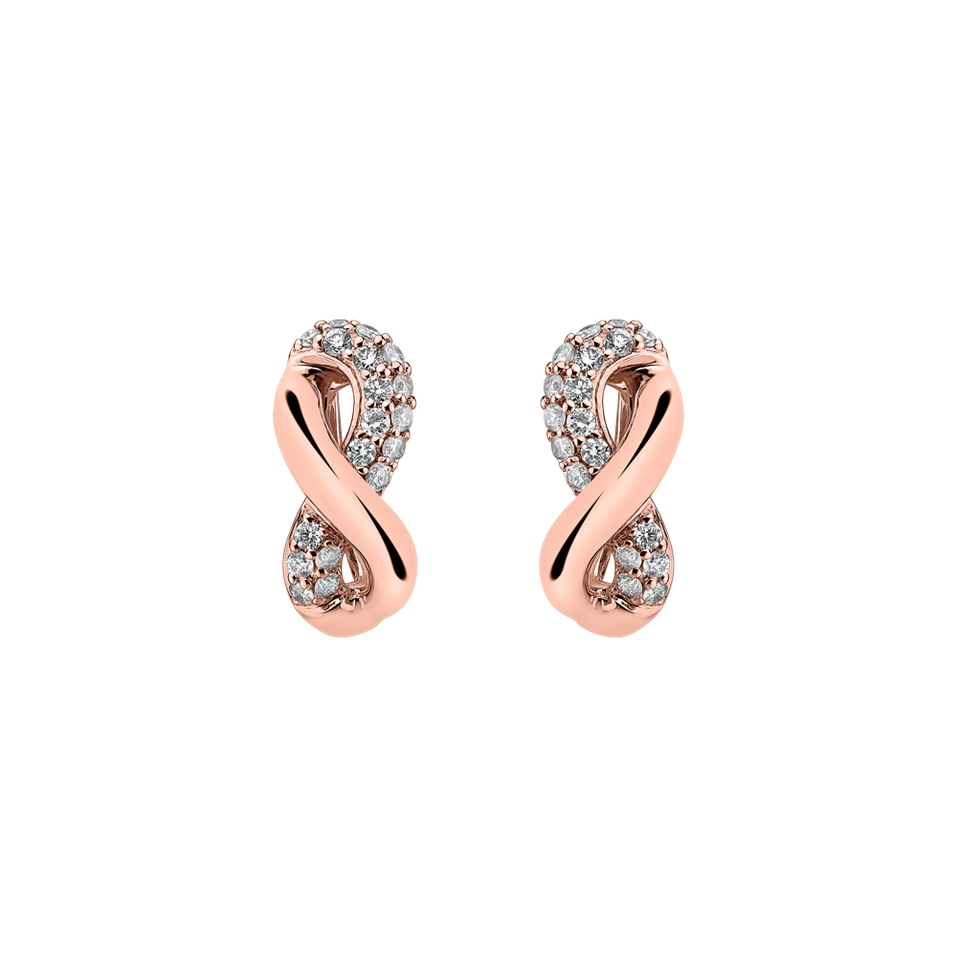 Diamond earrings Moon Infinity