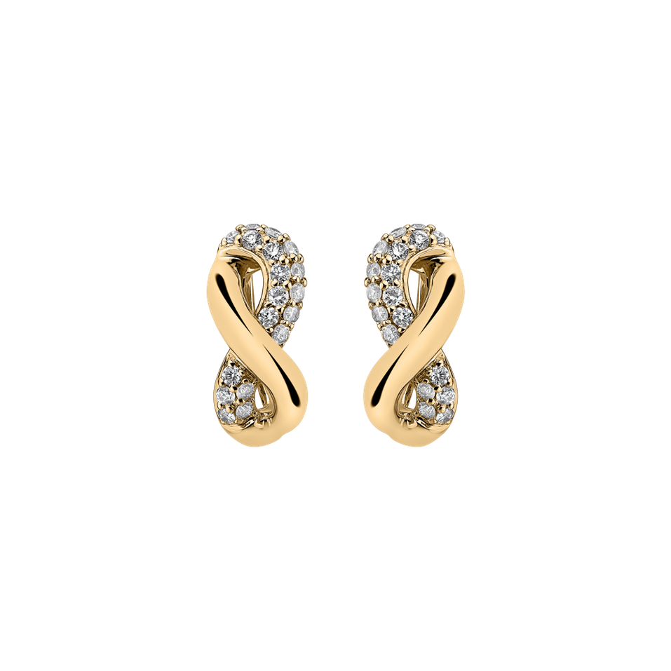 Diamond earrings Moon Infinity