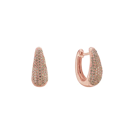 Earrings with brown diamonds Charming Gem