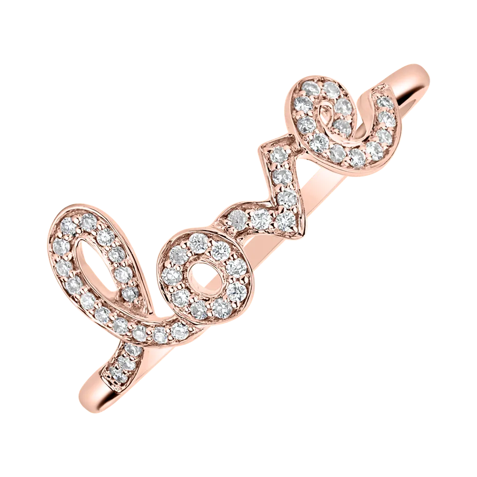 Diamond ring Word Love