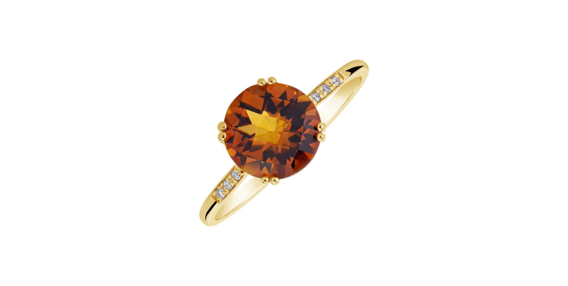 Ring with Citrine and diamonds Hartford