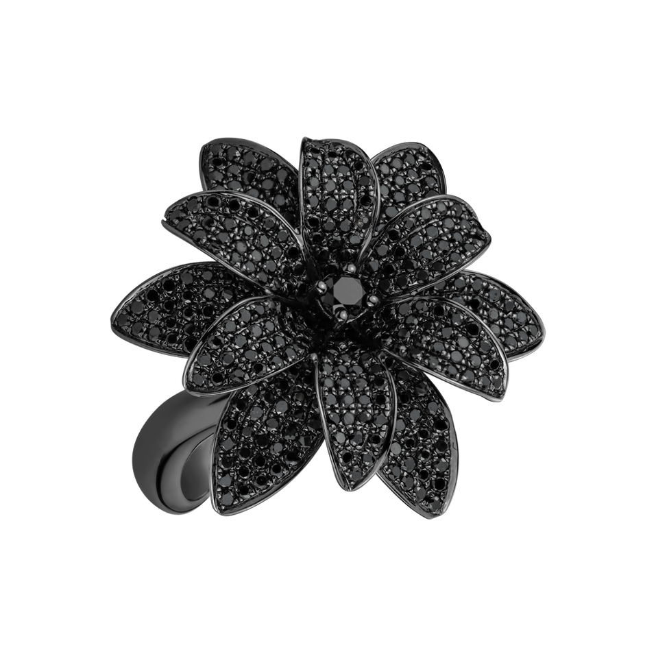 Ring with black diamonds Sin Highness