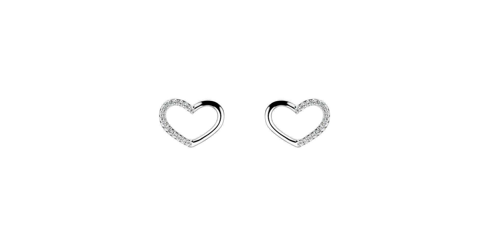 Diamond earrings Sparkling Heart