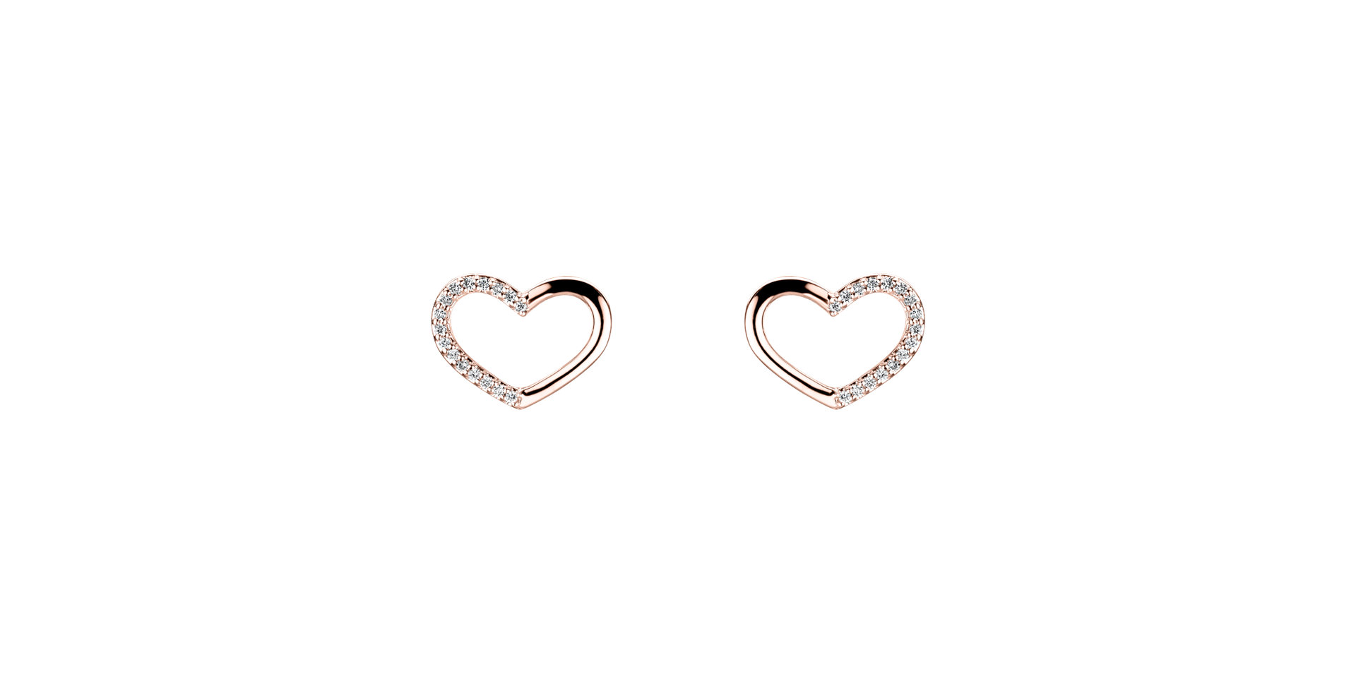 Diamond earrings Sparkling Heart