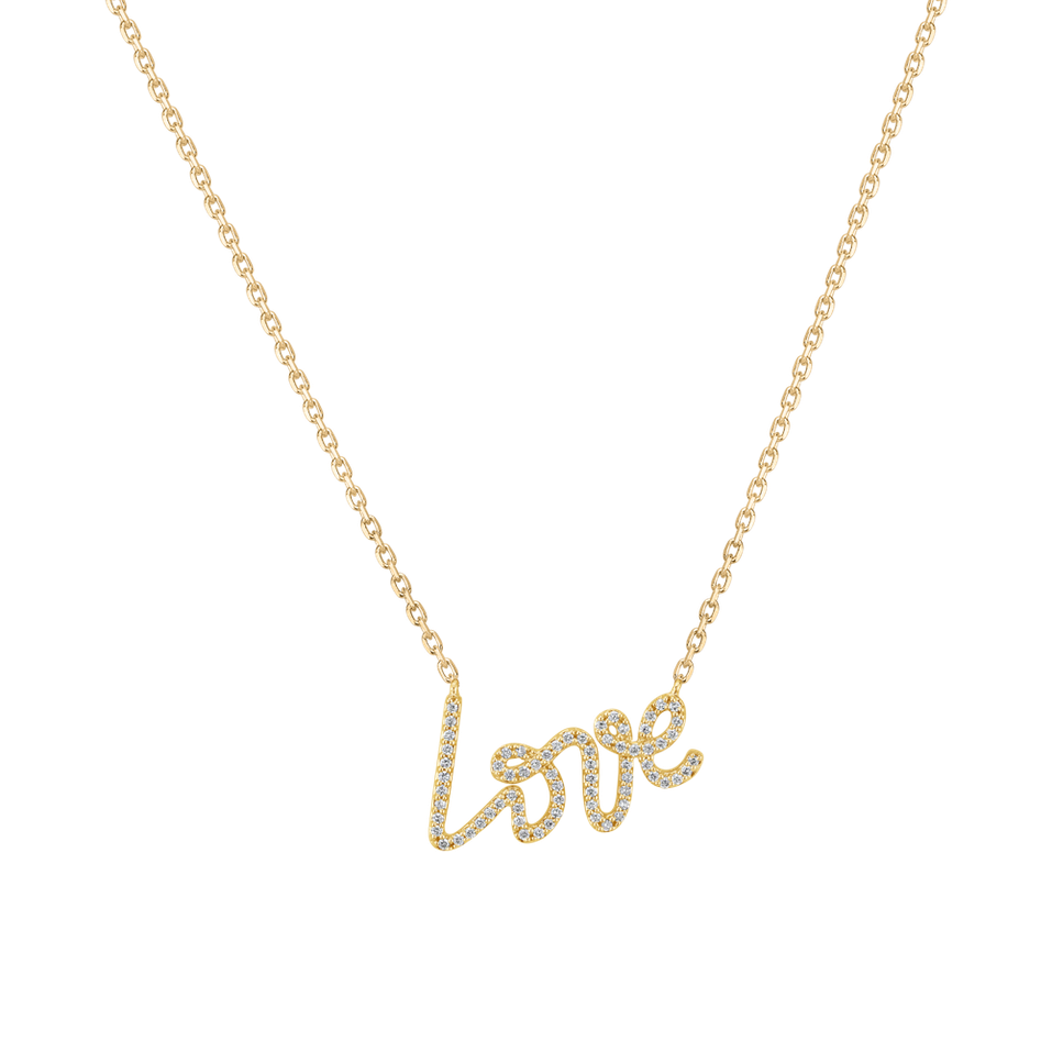 Diamond necklace Love Letters