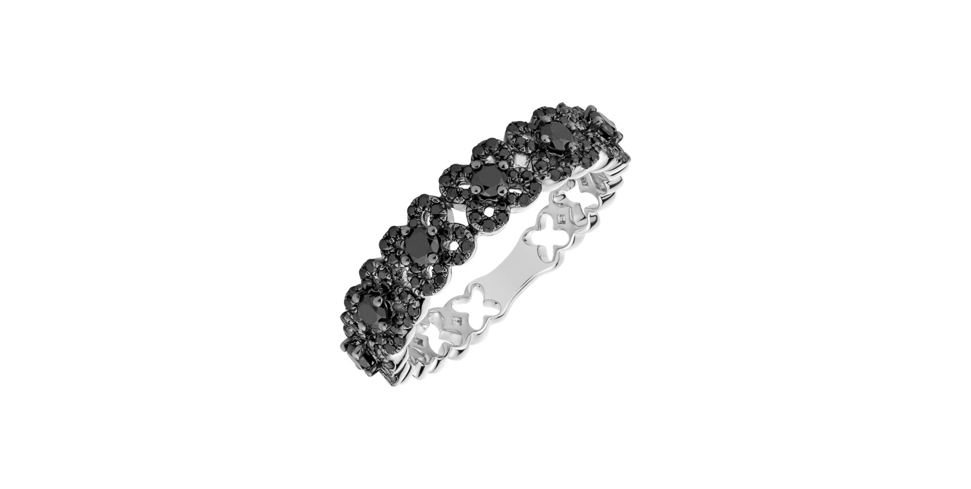 Ring with black diamonds Brave Oath