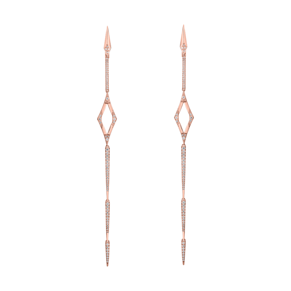Diamond earrings Charming Spear