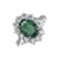Diamond ring with Emerald Emerald Star2
