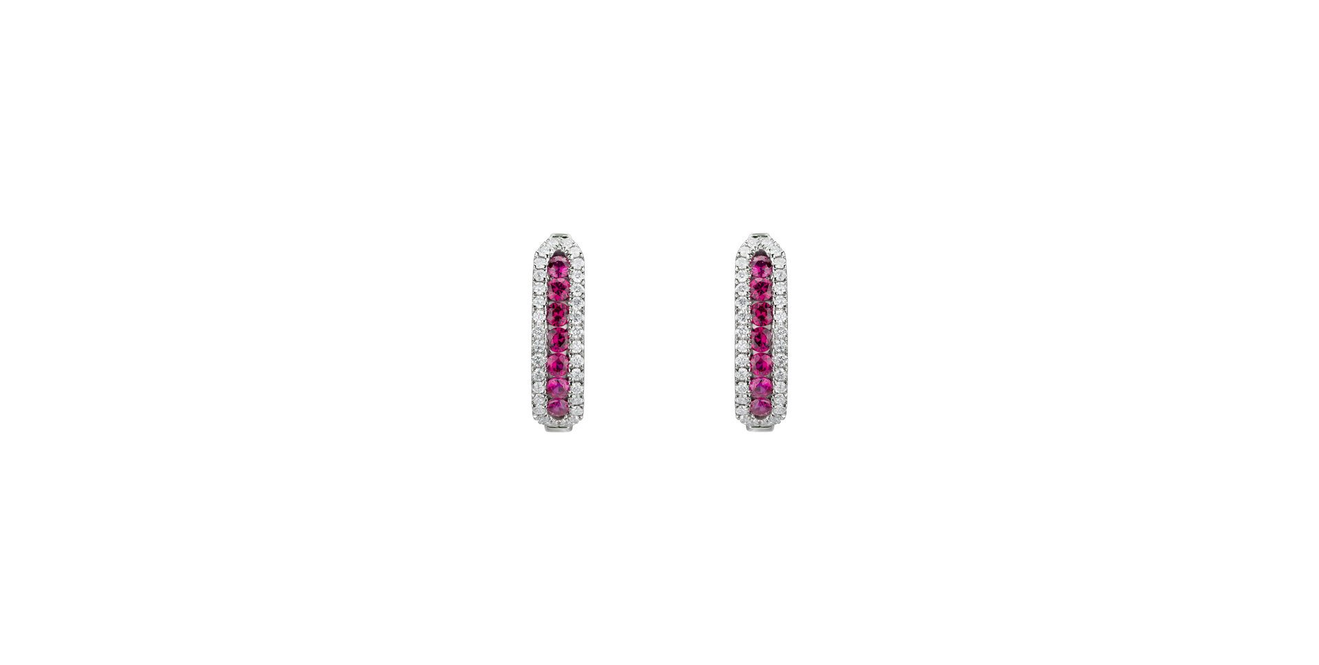 Diamond earrings with Ruby Midnight Dream
