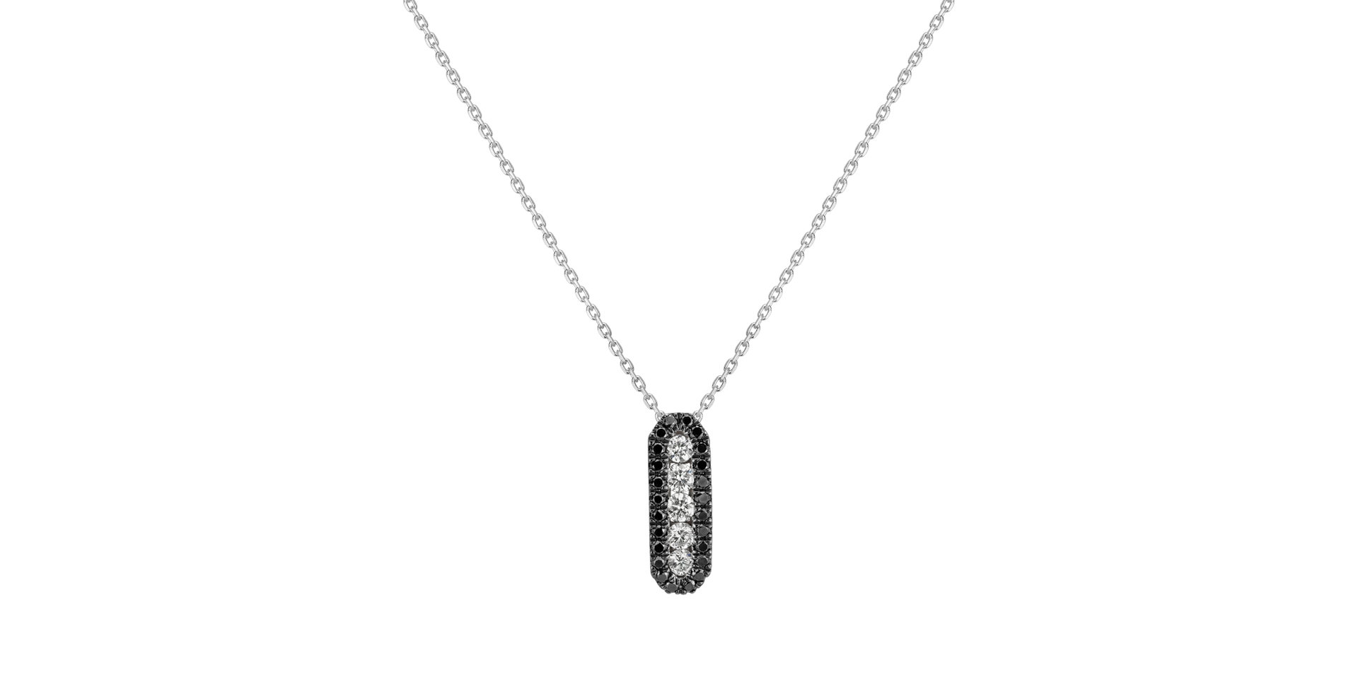 Pendant with black and white diamonds Aristocratic Vision