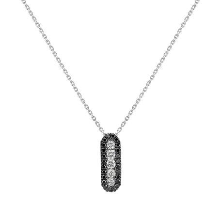 Pendant with black and white diamonds Aristocratic Vision