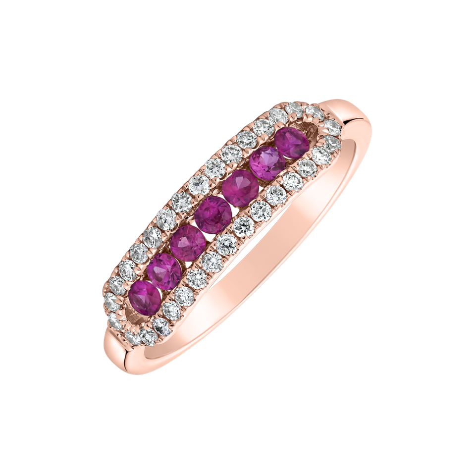 Diamond ring with Ruby Bright Life