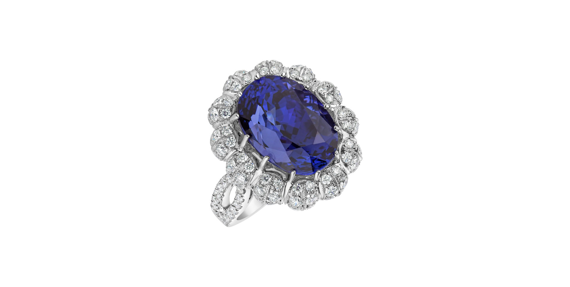 Diamond ring with Tanzanite Thuzad
