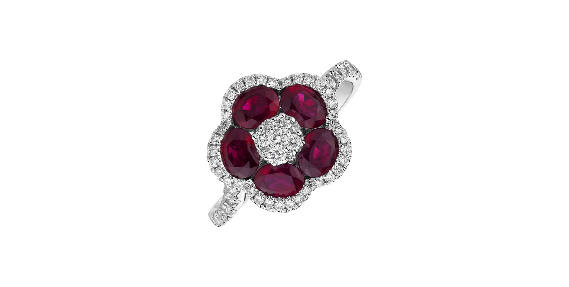 Diamond ring with Ruby Joelle